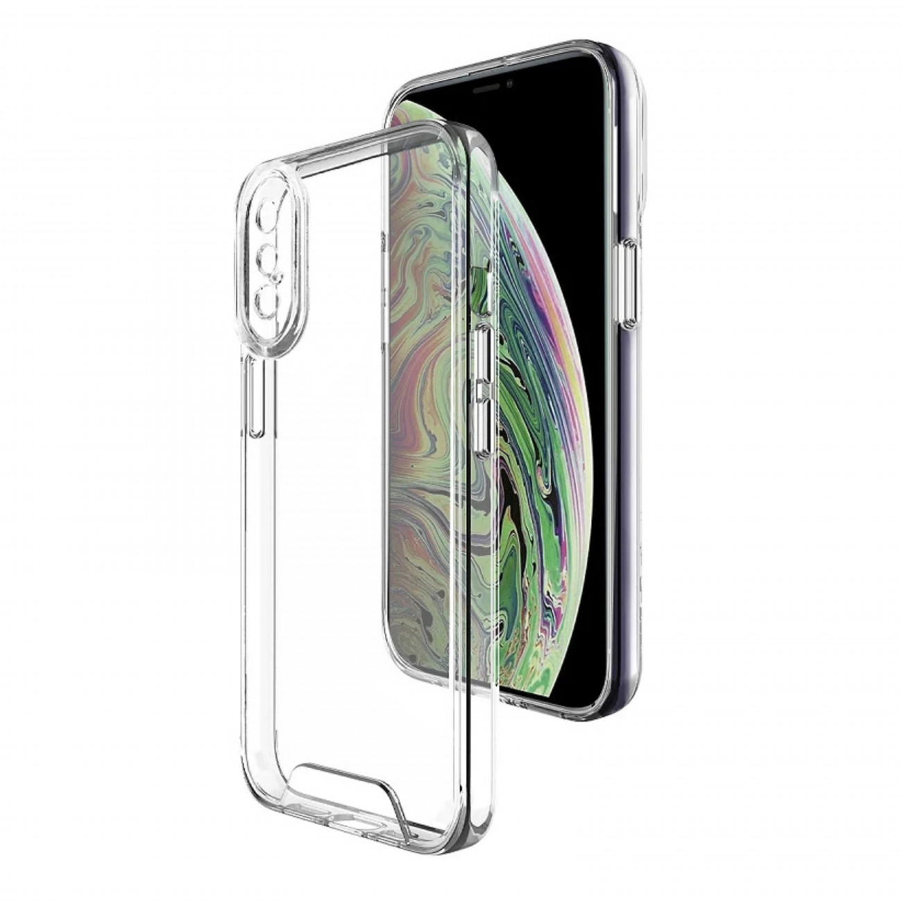 Funda gel transparente iPhone XS Max con refuerzo