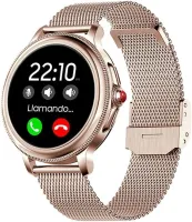 Smartwatch Metal + Silicona Cool Dover Rosa (Llamadas, Salud, Deporte, Correa Extra)