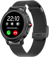 Smartwatch Metal + Silicona Cool Dover Negro (Llamadas, Salud, Deporte, Correa Extra)