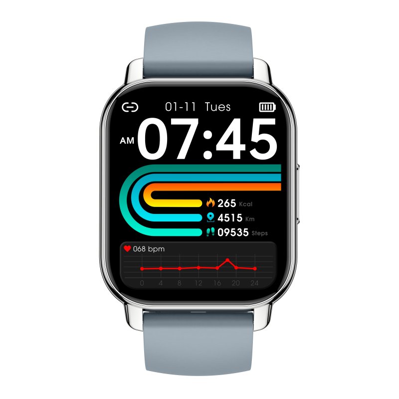 Smartwatch COOL Level Silicona Gris (Llamadas, Salud, Deporte) #1