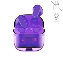 Auriculares Stereo Bluetooth Dual Pod Earbuds COOL Crystal Violeta