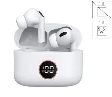 Auriculares Stereo Bluetooth Earbuds Lcd COOL AIR PRO Blanco