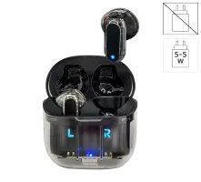 Auriculares Stereo Bluetooth Dual Pod Earbuds COOL Crystal Negro