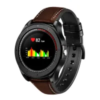 Smartwatch COOL Bristol Correa Piel (Temp. Corporal, Podómetro, Pulsómetro) Marrón