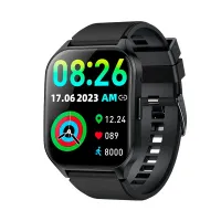 Smartwatch COOL Pantalla Amoled Curved Silicona Negro (Llamadas, Salud, Deporte) Negro