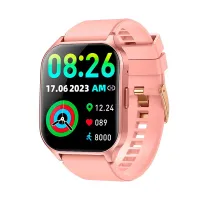 Smartwatch COOL Pantalla Amoled Curved Silicona Rosa (Llamadas, Salud, Deporte) Rosa